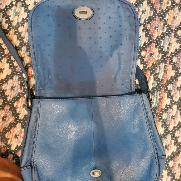 Sky blue Fossil saddle bag - Picture 6 of 8